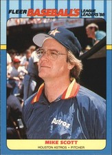 1988 Fleer League Leaders Baseball Card #36 Mike Scott