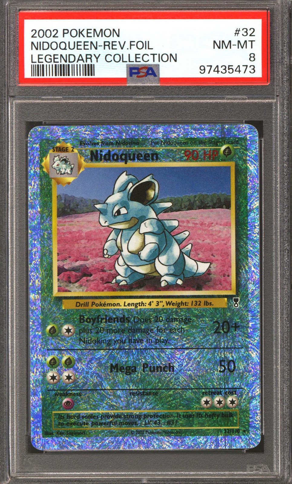 Pokemon Legendary Collection Reverse Holo Foil Nidoqueen 32/110 PSA 8