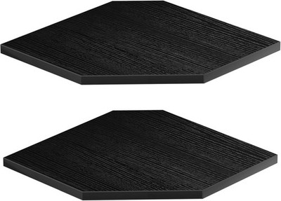 Eckregal Set: 2er Hängeregal für Wand, Schwarze Ecke Regal mit Drahtloch, Min...