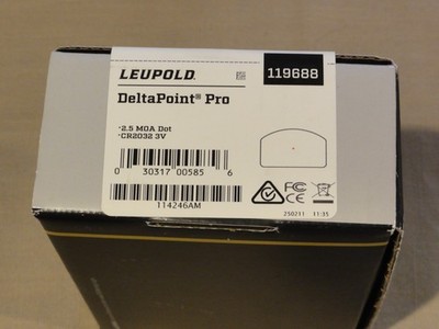 LEUPOLD DeltaPoint Pro 2.5 MOA Red Dot Sight (119688)  NIB Sealed