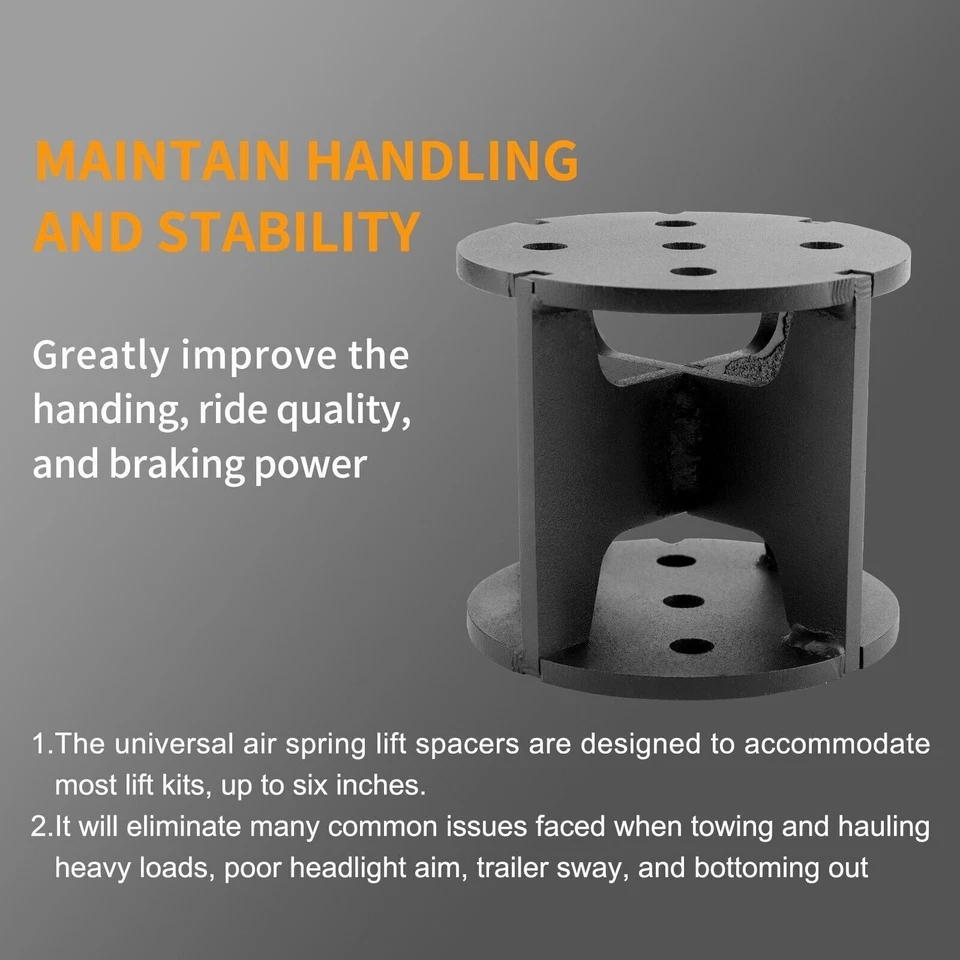 4" Universal Air Lift Spring Spacers Kit Fit for Most Air Spring Lift Kits 52440 - Image 3 of 4