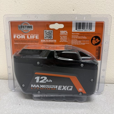 #ad RIDGID 18V 12.0 AH MAX Output EXP Lithium Ion Battery NEW AC840120 R840120 $159.97