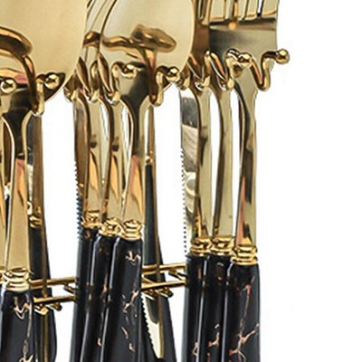 Stainless Steel Fork Spoon Set Mirror Polished Thickened Kitchen Tableware K SET