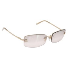 CHANEL COCO Mark Sunglasses metal Gold Tone 4093-B CC Auth BA11302