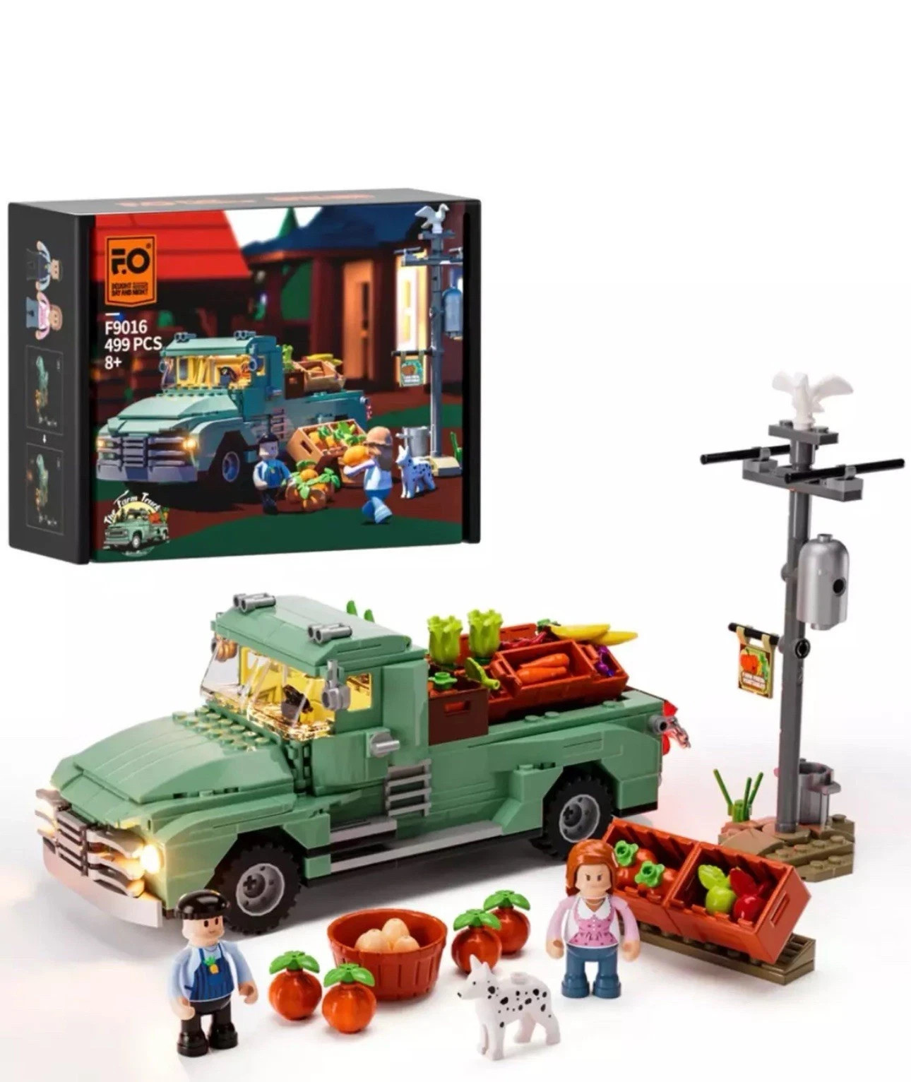 Funwhole Farm Truck F9016 Building Set – Winter Rural Farm Display