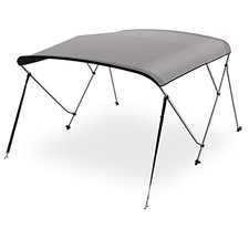 SereneLife SLBT4GR618 Waterproof Boat Bimini Top Cover - 61-66" W 4 Bow