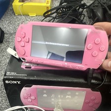 Sony PSP-1003 Handheld Game Console Pink Edition Original Box Headphones SD Card