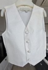 Palsley Of London Ivory Waistcoat And Matching Pocket Hankerchief 18/24 Mths