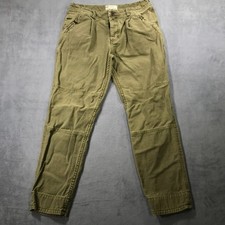 Free People Button-Fly Utility Boyfriend Pant Womens Size 27 Army Green Military
