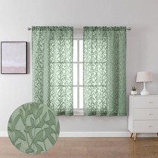 Lecloud Leia 2 Panels Semi Sage Green 38"W x 45"L Pack of 2 ,