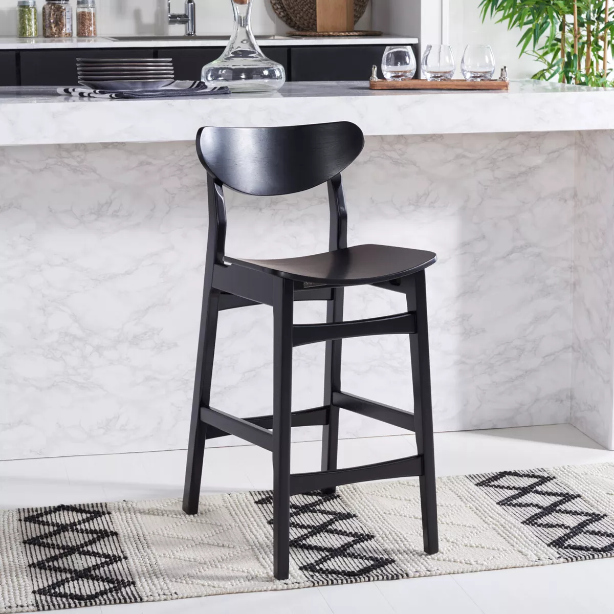 SAFAVIEH Thaxton Counter Stool Black eBay