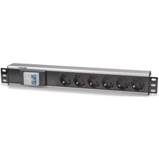 Techly Professional Multipresa per Rack 19'' 6 Posti con Magnetotermico Tipo Ted