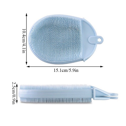 Silicone Bubble Bath Body Scrubber Brush Massage Skin Clean Shower Soft Brush ♢ - Picture 22 of 24
