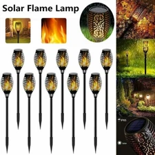 Outdoor 12 LED Solar Torch Dancing Flickering Flame Light Garden Waterproof Lamp