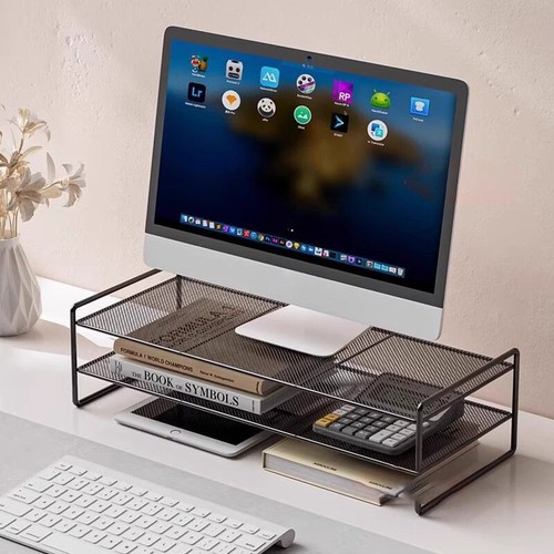 Computer Monitor Riser Holder Laptop Cooling PC Screen Stand Bracket Desktop - Picture 7 of 22