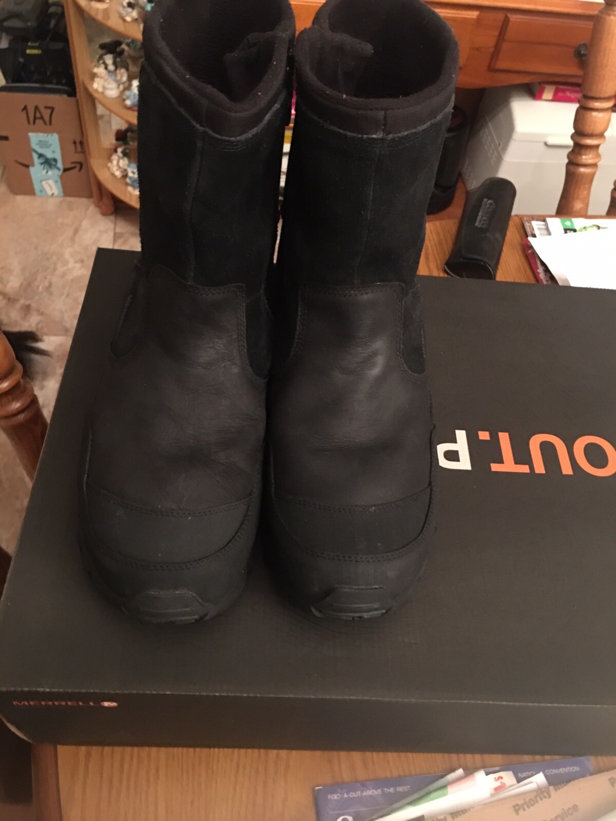 merrell men's polarand rove zip waterproof winter boot