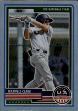 2023 Panini USA Baseball Stars & Stripes #42 Maxwell Clark Silver