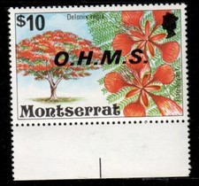 Montserrat, 1976, OHMS $10, MINT (only previously recorded cto used) SG O16.L700