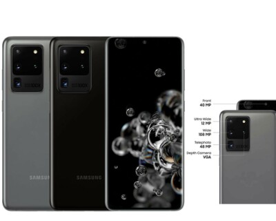 New Samsung Galaxy S20 Ultra 5G SM-G988U 128GB Fully Unlocked GSM+
