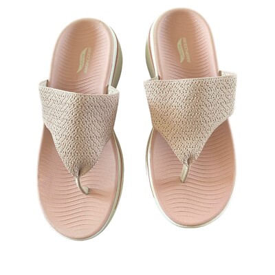 Skechers Women's Go Walk Arch Fit Knit Slide Sandals Size 9M