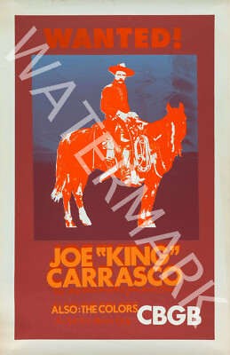 Joe King Carrasco - CBGB - 1980 Vintage Music Poster