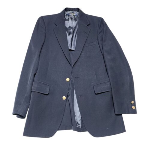 Brooks Brothers Brooksgate Navy Wool Blazer W/ Gold Buttons Classic Fit Size 39L - Picture 2 of 10