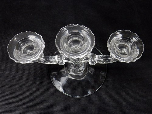 Vintage Cambridge Glass Candle Holder 3 Candle Holder, Elegant Cambridge Glass - Picture 3 of 11