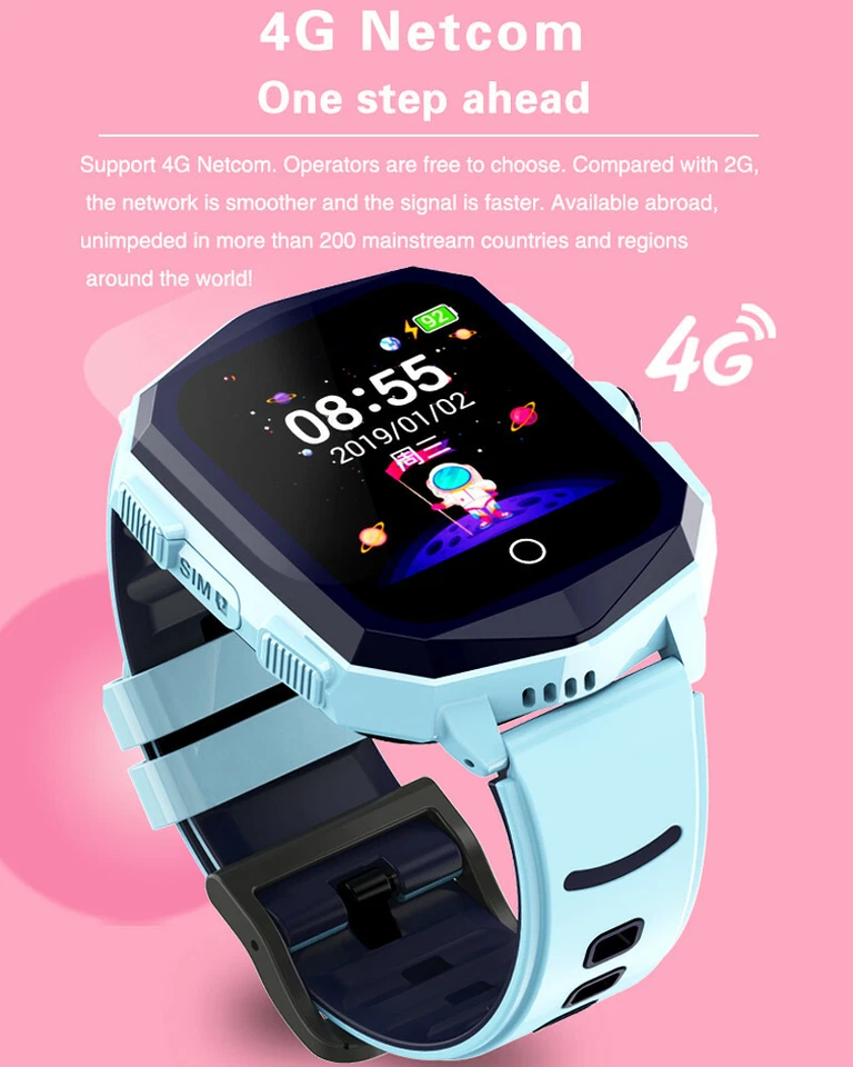 Kids Smart Watch 4G SOS Camera Watch Phone Make Call for Boys Girls Children - Image 2 of 4