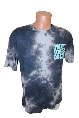 FSBN Basic Shirt XS grau Batik kurzarm Herren T-Shirt Kurzarmshirt bedruckt