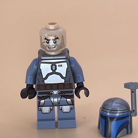 LEGO Star Wars Jango Fett Minifigure Mandalorian Jango Fett Smile Blue sw0468