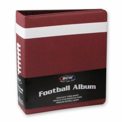 BCW 3 Inch Premium Brown Football Card Collectors Album 3-Ring Binder | eBay