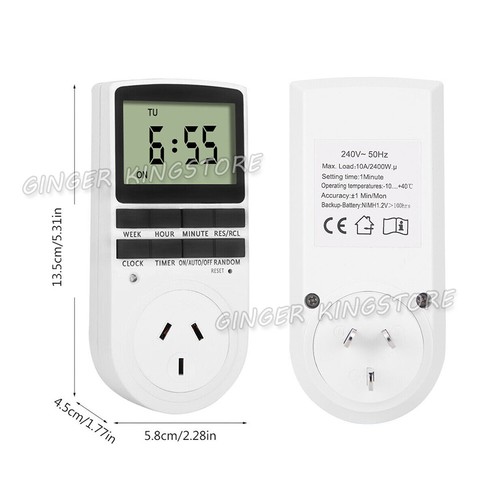 240V Timer Digital Programmable Electric AU Plug Power Socket LCD Timer Switch - Picture 9 of 10