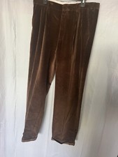 Orvis Pants Men Size Brown Chino Corduroy Loose Jumbo Cords 36 X 33 Cuff Bottom