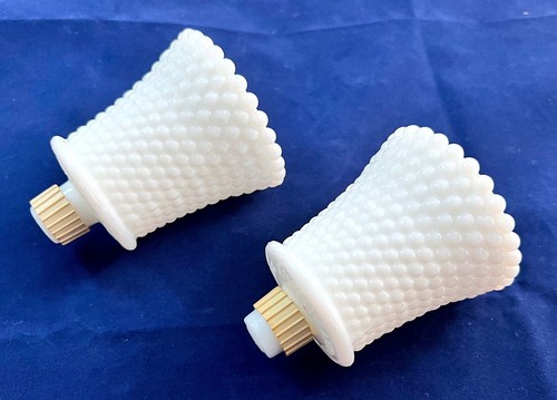 Candleholders. Pair (2) Solid Brass, Wood, Milk Glass. Taper/Votive. Versatile - Picture 13 of 13