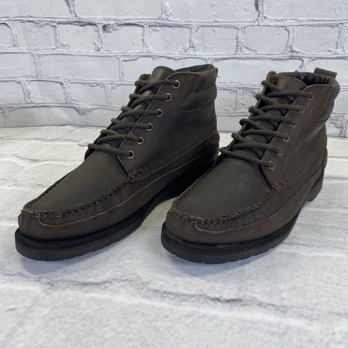 Colorado Amazonas Brown Leather Moc Toe Ankle Boots Men’s Size 9.5 Hiking Brazil - Picture 5 of 10