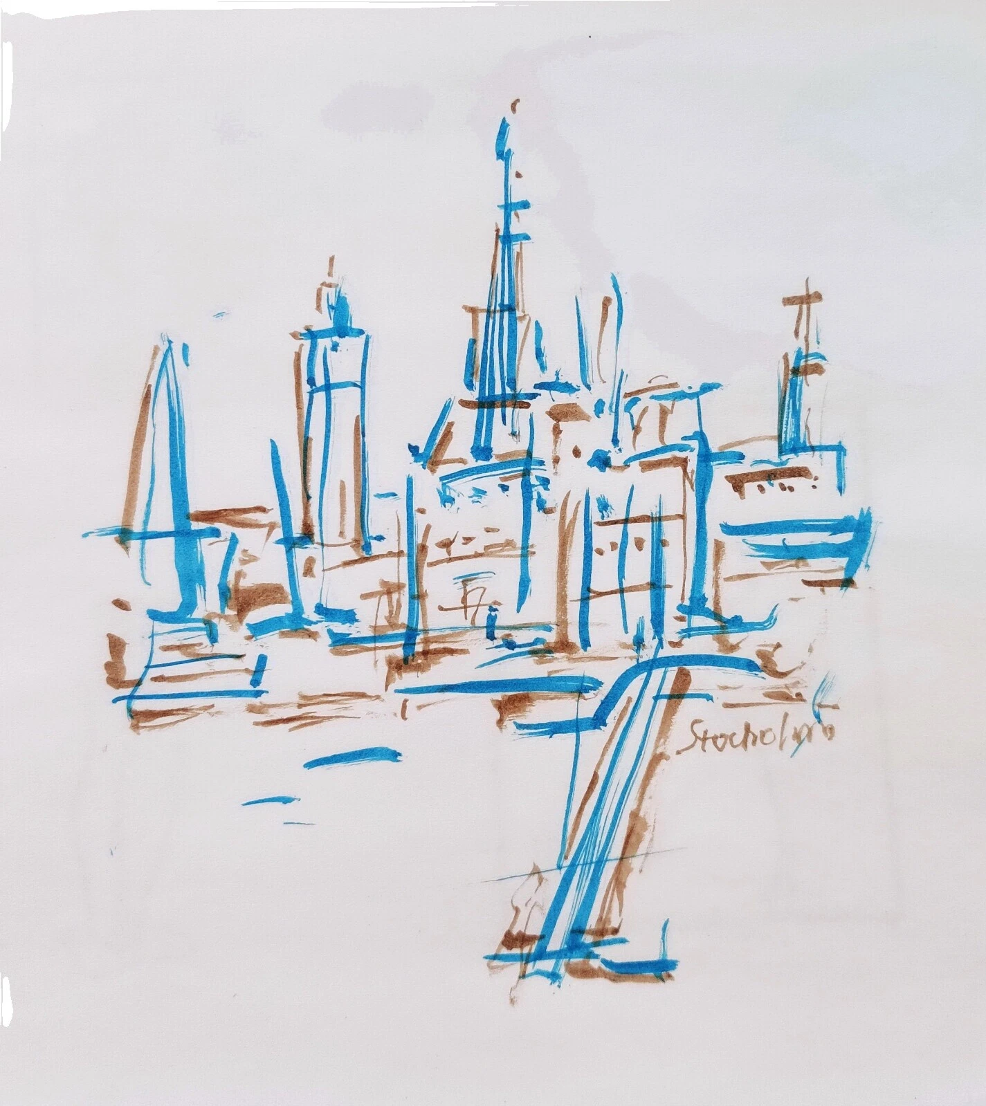 Realismo dibujos de arte Paisajes urbanos