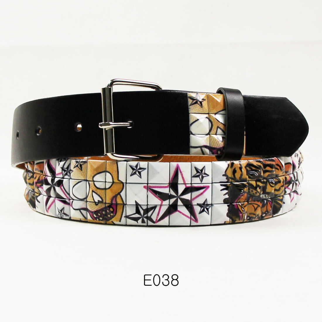 Metal Studded Leather Stud Designed Belt Pyramid Punk Rock Metal Studded Leather Stud Designed Belt Pyramid Punk Rock