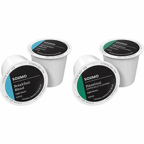 100 Ct. Solimo Light Roast Coffee Pods 