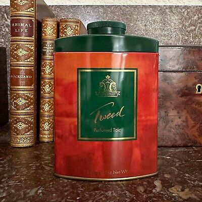 DISCONTINUED Vintage Tweed Talc, 200g/7 oz., Made In England DISCONTINUED Vintage Tweed Talc, 200g/7 oz., Made In England