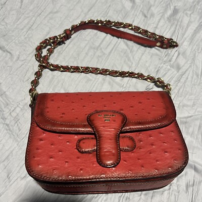 DA Milano Italia Red Leather Purse 