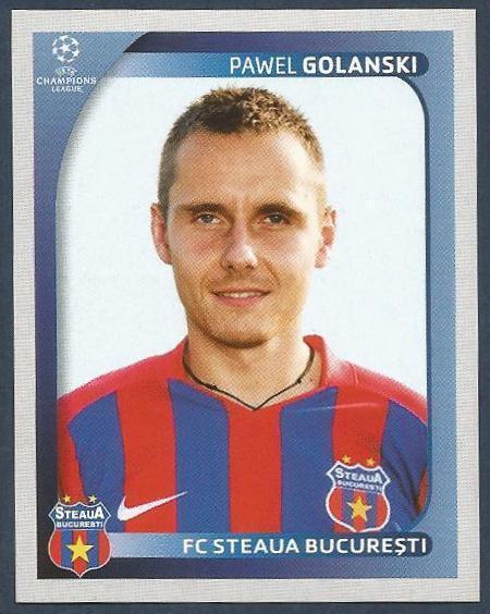 PANINI UEFA CHAMPIONS LEAGUE 2008-09- #507-STEAUA BUCURESTI-PAWEL GOLANSKI