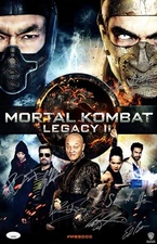 Mortal Kombat Legacy II Cast Autographed 11X17 Poster 7 Autos Van Dien Boon JSA