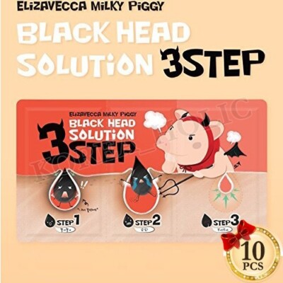 ELIZAVECCA Milky Piggy Black Head Solution 3-Step x 10EA Blackhead Nose Patches