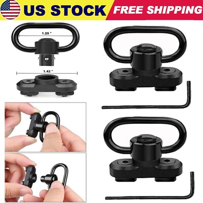 2/4Pcs M-LOK MLOK Quick Release Sling Mount Push Button QD Sling Swivel Adaptor