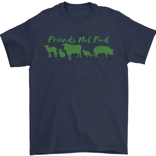 Animals Are Friends Not Food Vegan Mens T-Shirt 100% Cotton - Picture 78 of 95