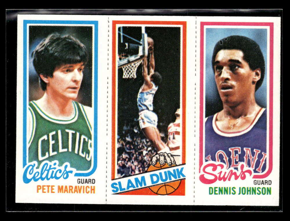 1980-81 Topps Pete Maravich/Lloyd Free/Dennis Johnson #38/194/264 NM Y6701