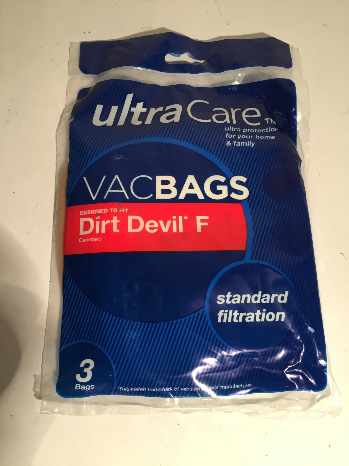 Ultra Care Vac Bags Dirt Devil F Canisters, 2 PacksTotal of 6 bags. 1 bag open eBay