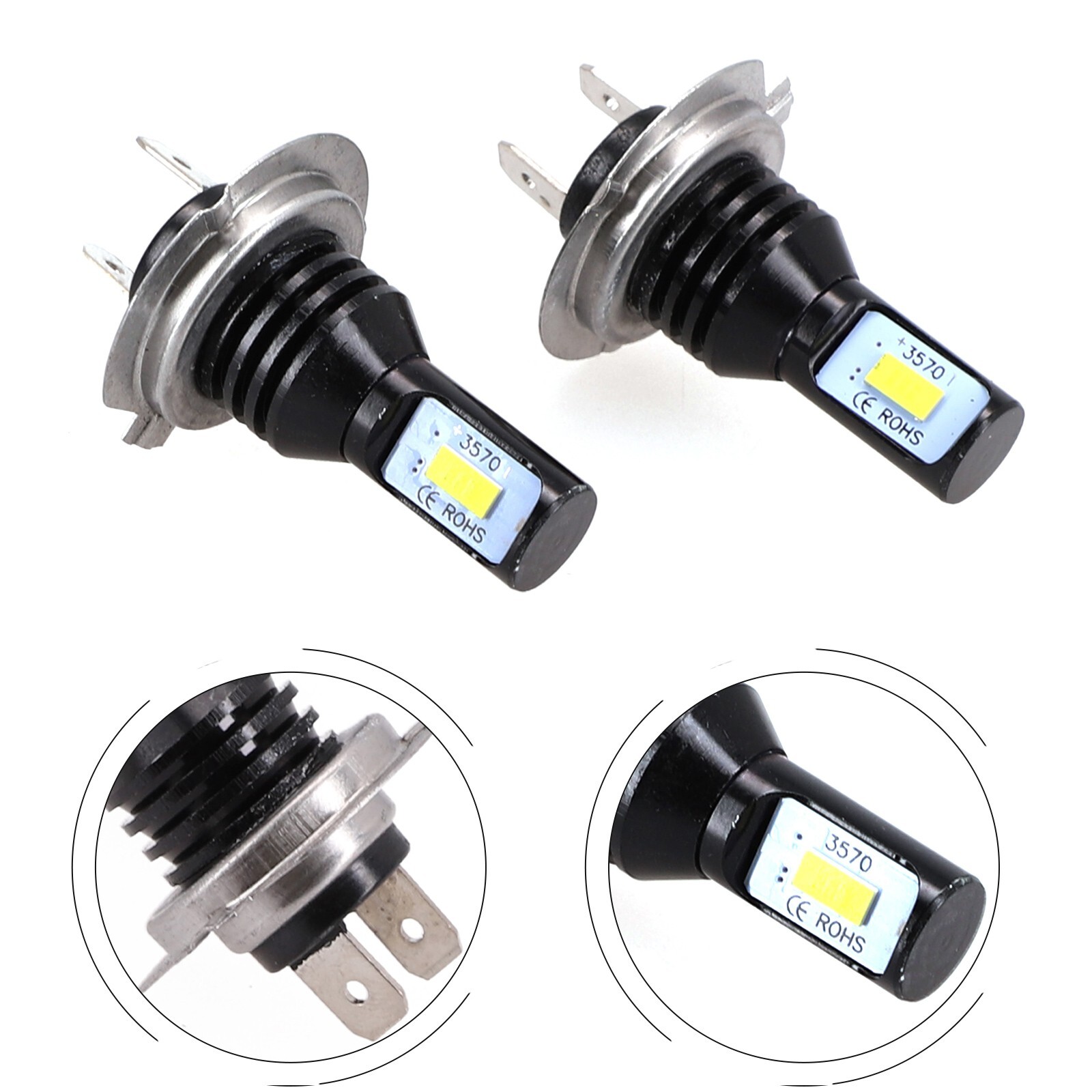Reliable H7 LED Headlight Conversion Kit with Over 50000 Hours Lifespan