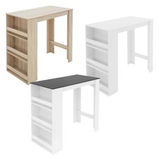 Tavolino bianco da bar 3 livelli bancone pranzo cucina 117x106x57 cm vari colori