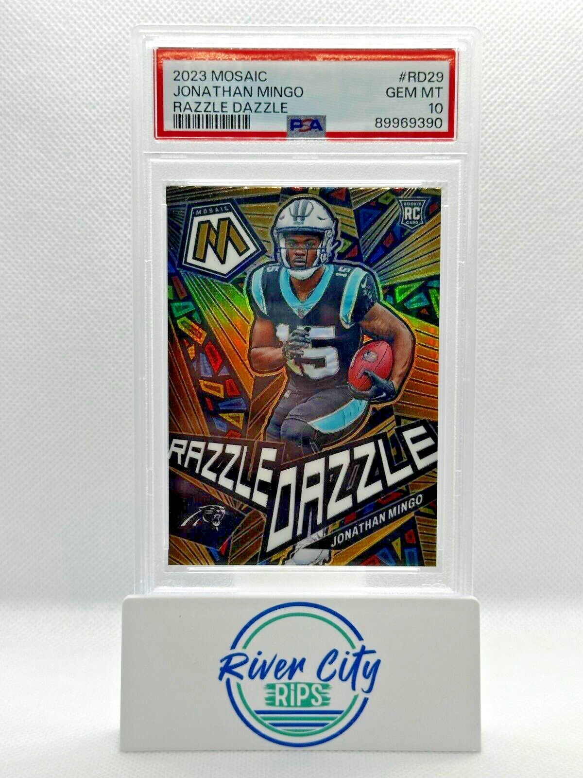 Jonathan Mingo - Rookie Razzle Dazzle - 2023 Mosaic - PSA GEM 10 - Panthers